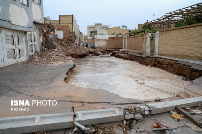 فرونشست زمین بر اثر سیل