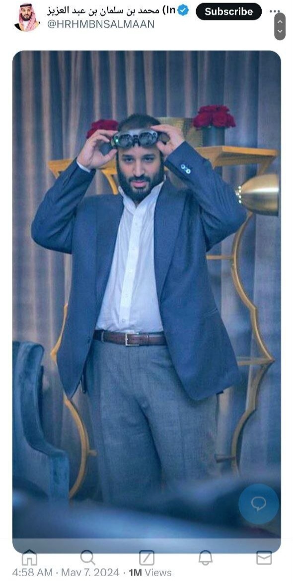 استایل بن سلمان و عینک عجیبش (عکس)