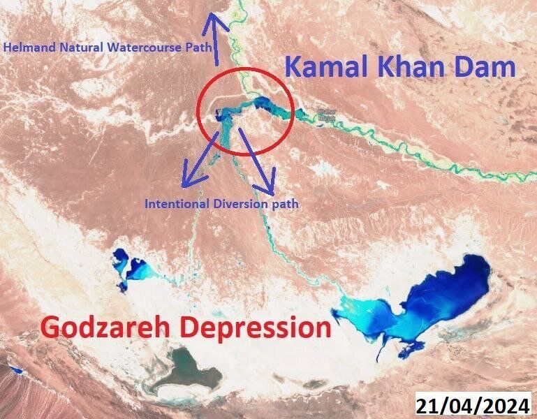 نقشه رود هیرمند
