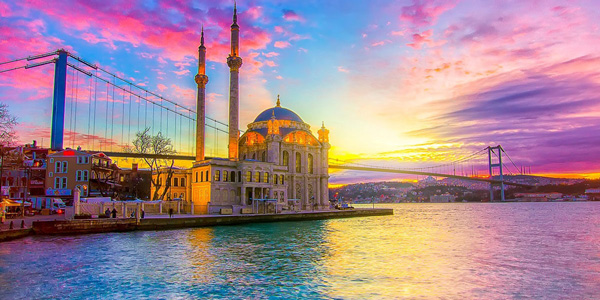غروب زیبای شهر استانبول
