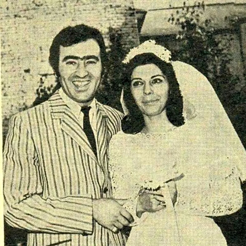عکس جذاب عروسی ثریا قاسمی و رحیم برفراز در سال سال ۱۳۴۹ / ننه سوجان چه عروس زیبایی بود !
