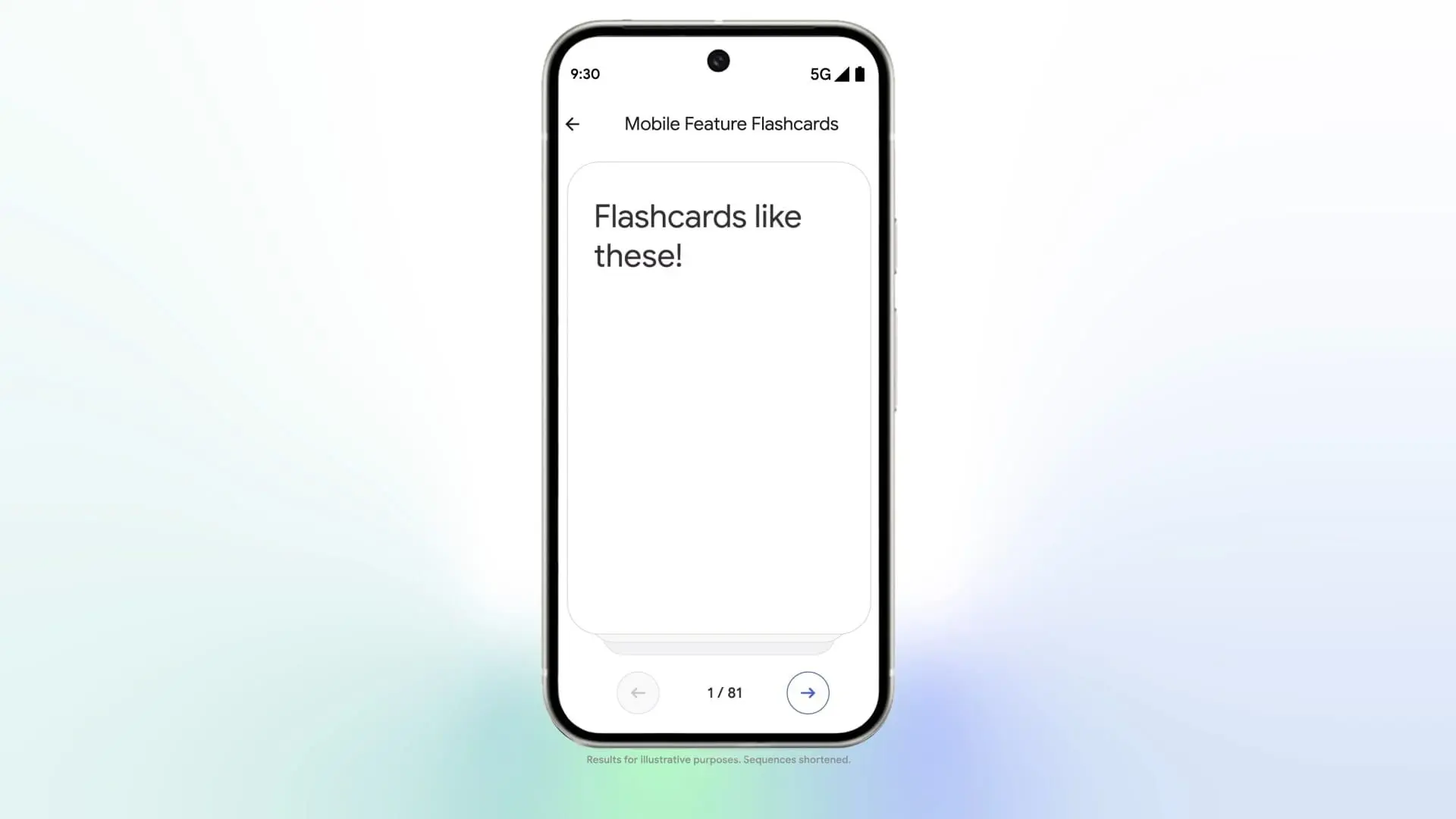 فلش‌کارت در اپلیکیشن NotebookLM