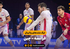 خلاصه والیبال فرانسه 3 - چین 0 (لیگ ملت‌های والیبال 2026)