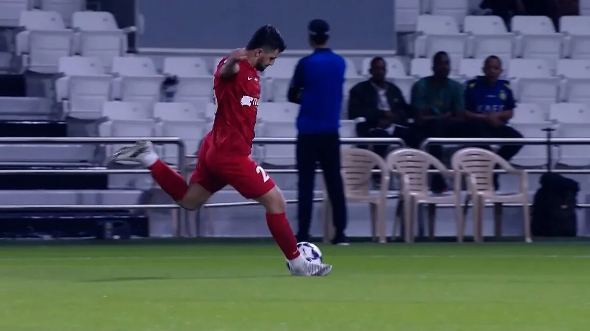 گل اول شباب الاهلی به السد با ارسال مرصاد سیفی