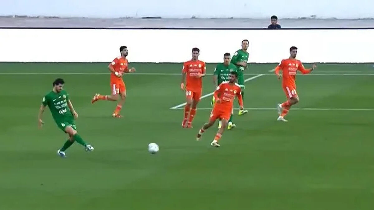 گل اول شباب الاهلی به عجمان با پاس سعید عزت اللهی