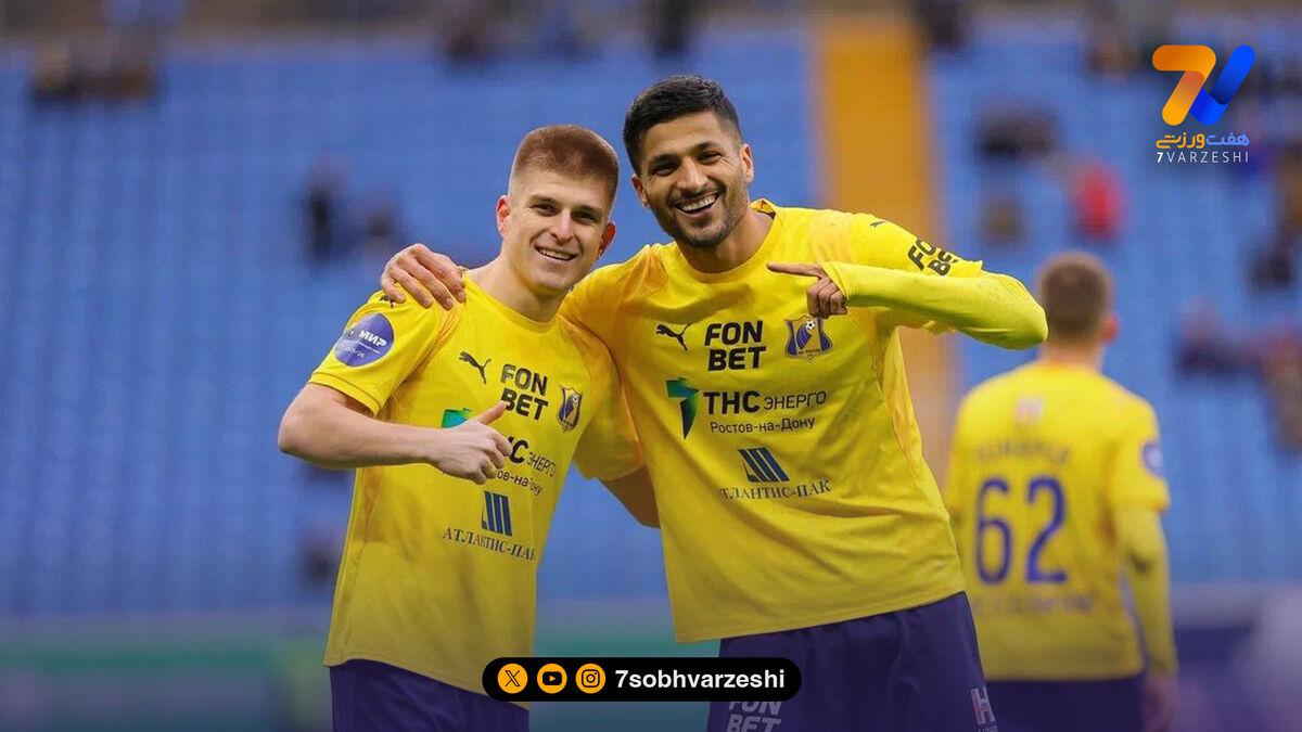 پیروزی پرگل روستوف با حضور محمد محبی