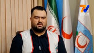علی داودی در جمع امدادگران هلال احمر