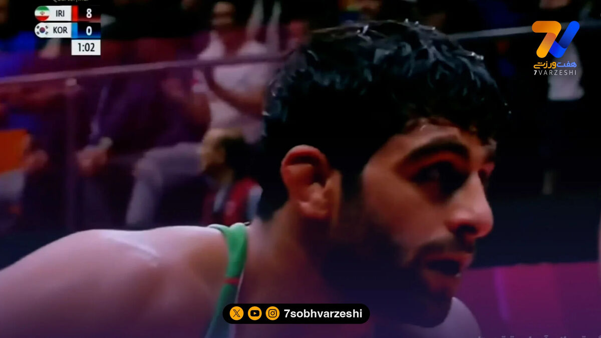 هادی ساروی در 97 کیلوگرم مقابل حریف کره‌ای 8 بر 0 پیروز شد