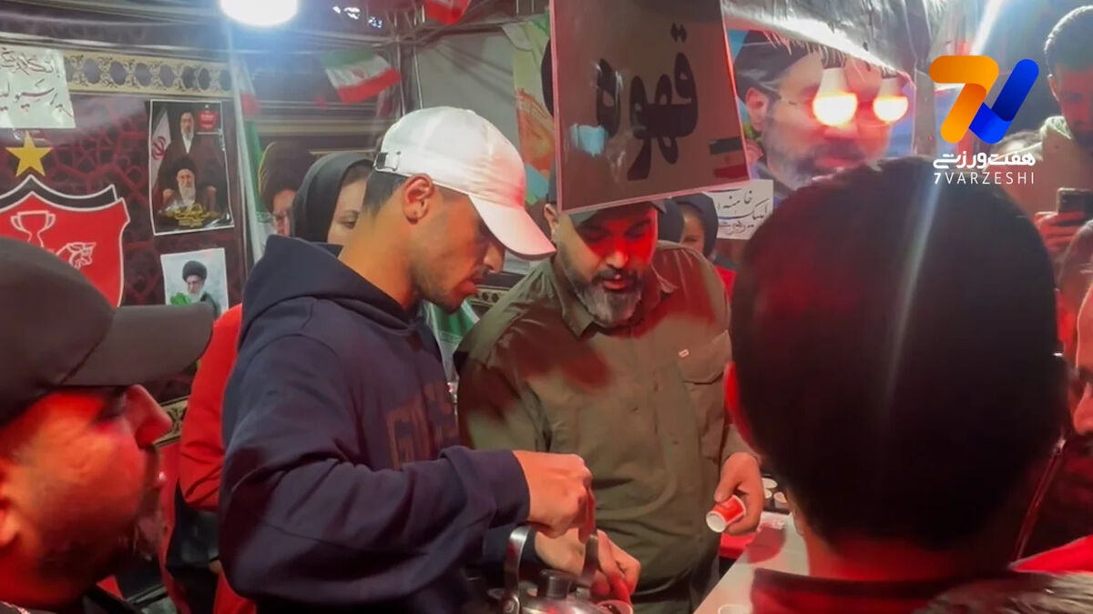 حضور علی علیپور، مهاجم تیم‌ملی و پرسپولیس در موکب باشگاه پرسپولیس