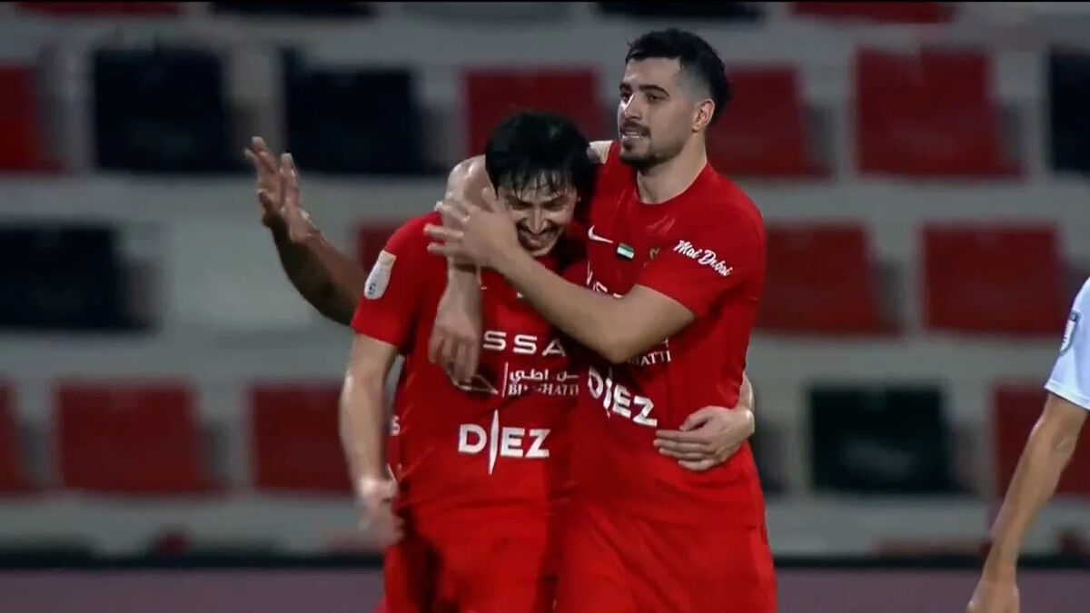 گل اول شباب الاهلی به البطائح توسط سعید عزت اللهی