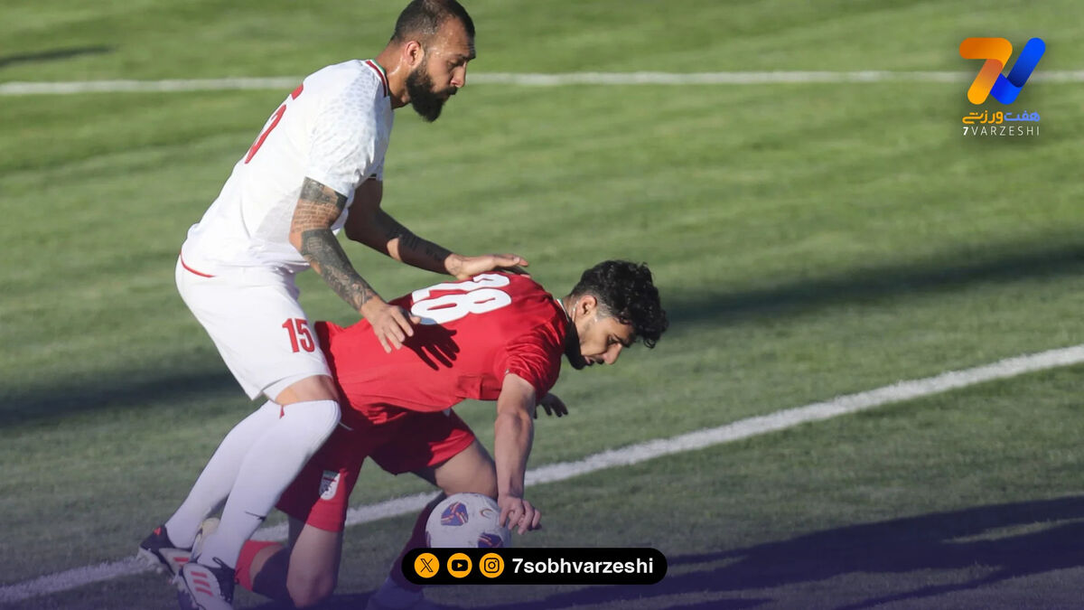 حضور روزبه چشمی در تمرین گروهی تیم ملی
