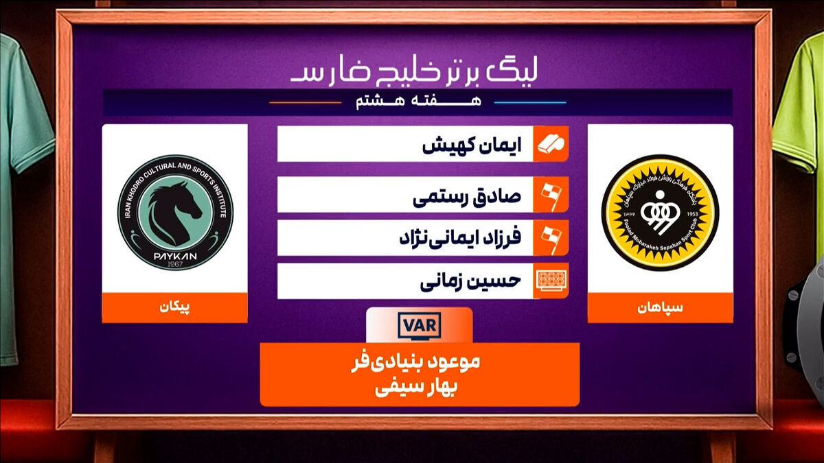 کارشناسی داوری دیدار سپاهان – پیکان