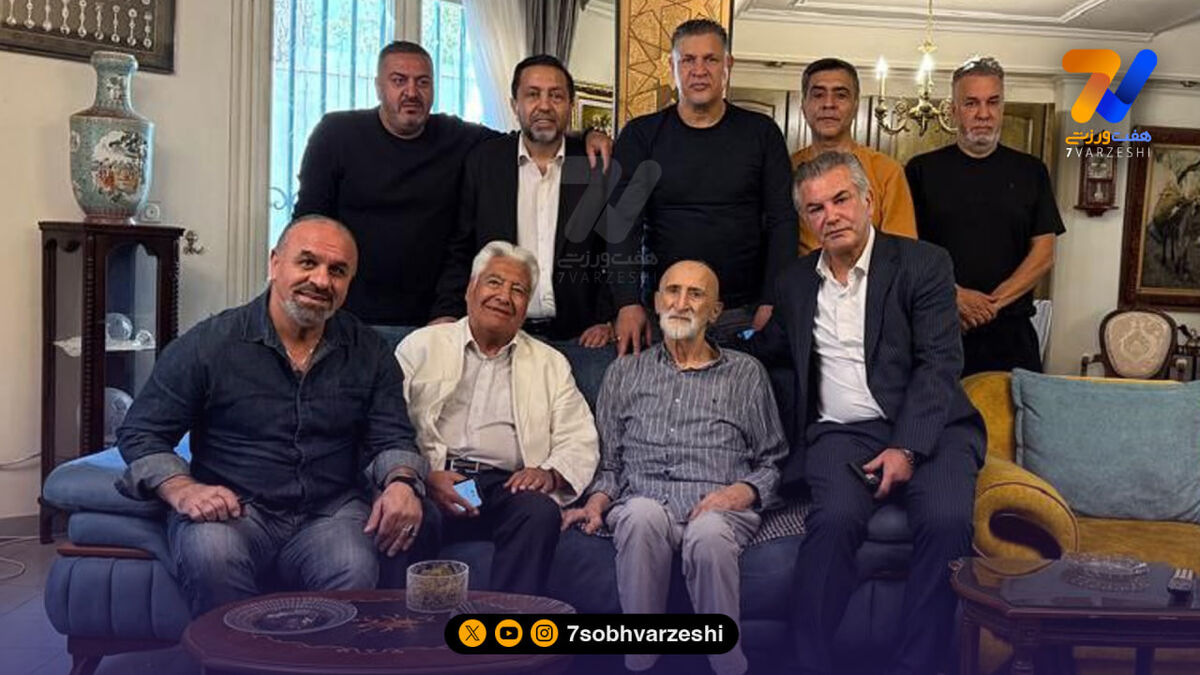 علی دایی و حمید استیلی در خانه پیر فوتبال تهران +عکس
