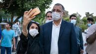 ‌تصویر زاکانی در نماز عید فطر که مورد توجه قرار گرفت