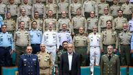تصاویری جالب از احترام نظامی فرمانده کل ارتش و وزیر دفاع به پزشکیان