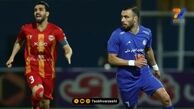 ستاره استقلال خوزستان پیراهن را بالا کشید / شادی گل با پیام «دوستت دارم»