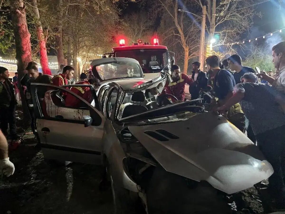 تصادف مرگبار پژو ۲۰۶ در تهران
