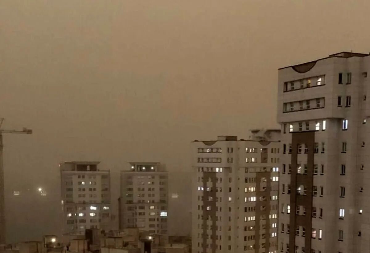 آلودگی هوای تهران پس از طوفان شدید