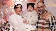 قاب عاشقانه مهران غفوریان و همسرش در یک مراسم