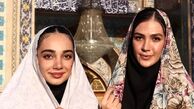 بازیکنان خانم تیم ملی والیبال در امام زاده صالح