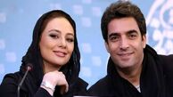 سلفی منوچهر هادی، یکتا ناصر و فرزاد فرزین با نوازنده‌های سنتی در پشت صحنه برنامه منو بشناس