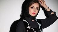 شبنم قلی‌خانی با کت و شلوار کرم