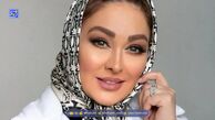 عکس عروسی دوم  الهام حمیدی با یک کیلو آرایش غلیظ