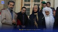 قاب عاشقانه بیتای سریال آوای باران با همسرش
