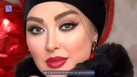 آلبوم تولد الهام حمیدی با عکس صورتش روی کیک