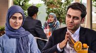 سفر در زمان | سلفی «آفرین» و همسرش «محمدعلی» در پشت صحنه سریال آنام سال 1396