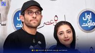 قاب عاشقانه و صمیمی مینا ساداتی و همسرش بابک حمیدیان در آغوش هم