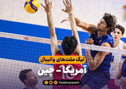 خلاصه والیبال آمریکا 3 - چین 0