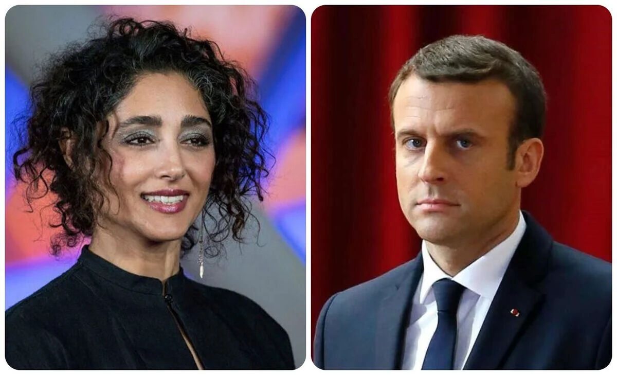 واکنش‌ها  رابطه خصوصی گلشیفته فراهانی و مکرون در کاخ ریاست جمهوری