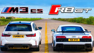 درگ بی‌ام‌و M3 CS و آئودی R8 GT، نبرد استیشن با سوپراسپرت!