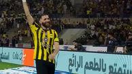 گل چهارم الاتحاد به الشباب (هت‌ریک کریم بنزما)