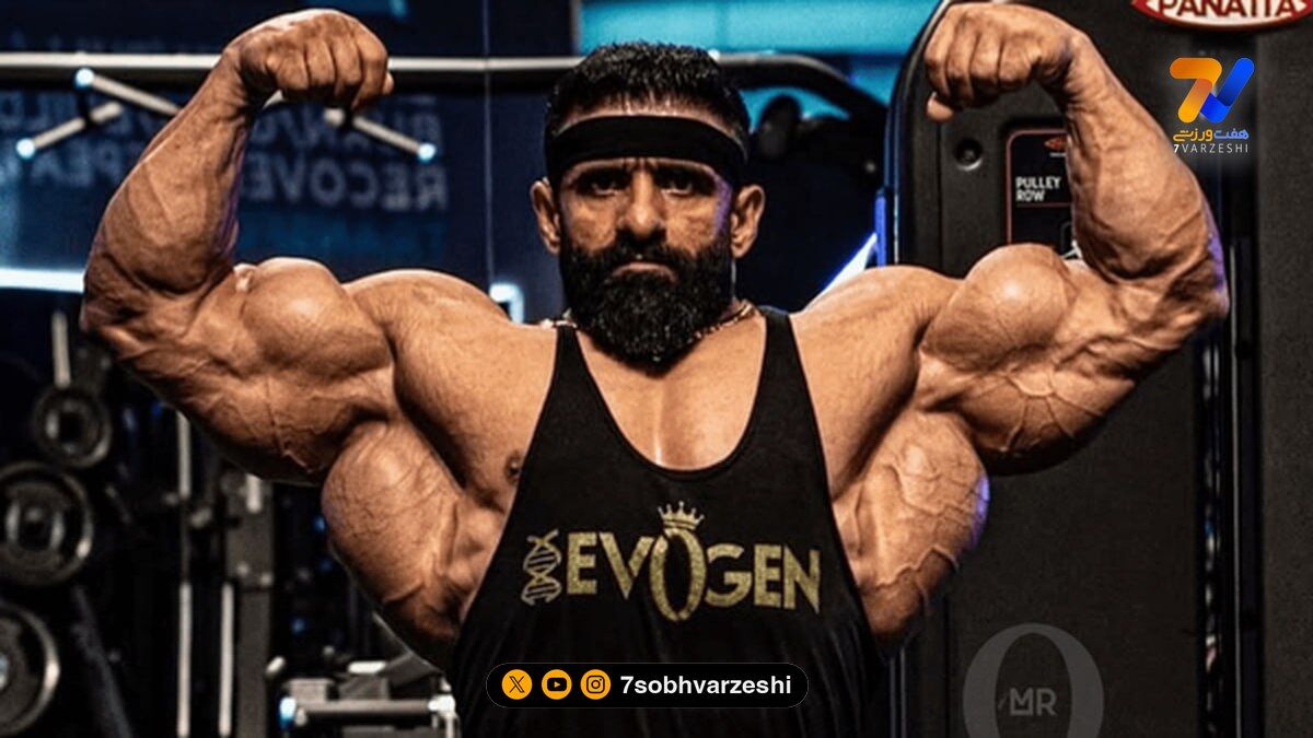 تمرینات بدنسازی هادی چوپان با پسر کوچیکش